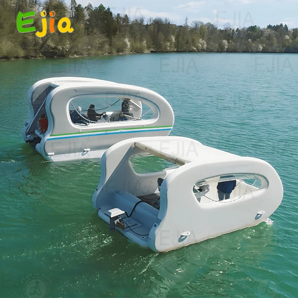 Portable Floating Water Platform Pontoon House Boat All-Electric Solar Powered Boat Zero-Emission Pontoon Fishing Boat For Water