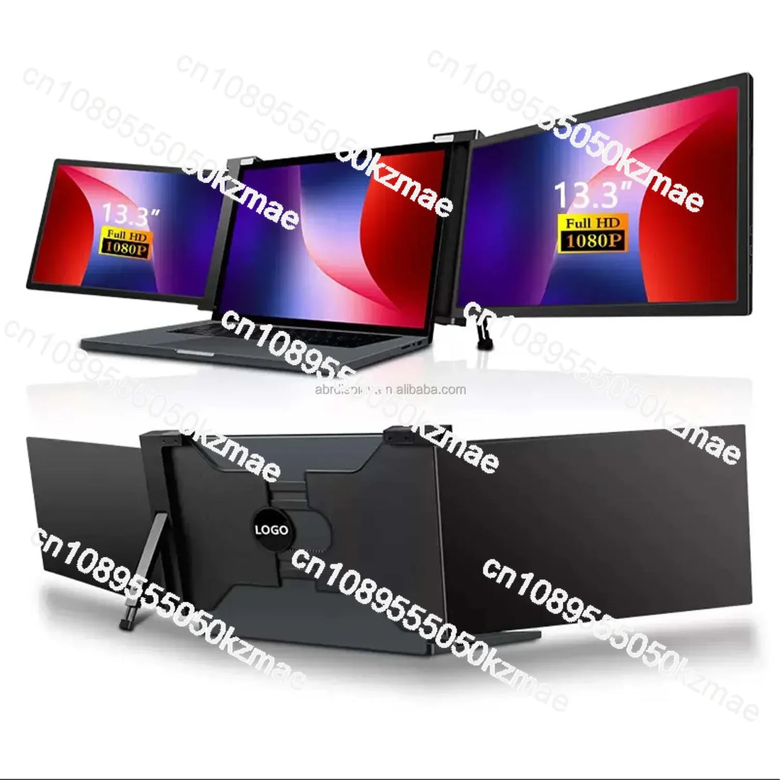 IN STOCK OEM 14 Laptop Triple Portable Monitor Full HD usb Usb Type C LCD ips screen monitor one cable connection gaming monitor