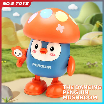 Electronic Pets Dancing Penguin Toy with Music Lights Talking Cute Mushroom Animal for Baby Early Education Toys Kids Xmas Gifts