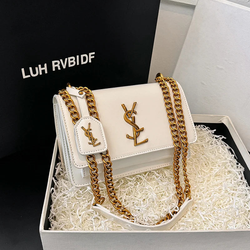 High-end underarm bag for women, 2025 new style, chain strap, single shoulder bag, trendy crossbody bag, small square bag