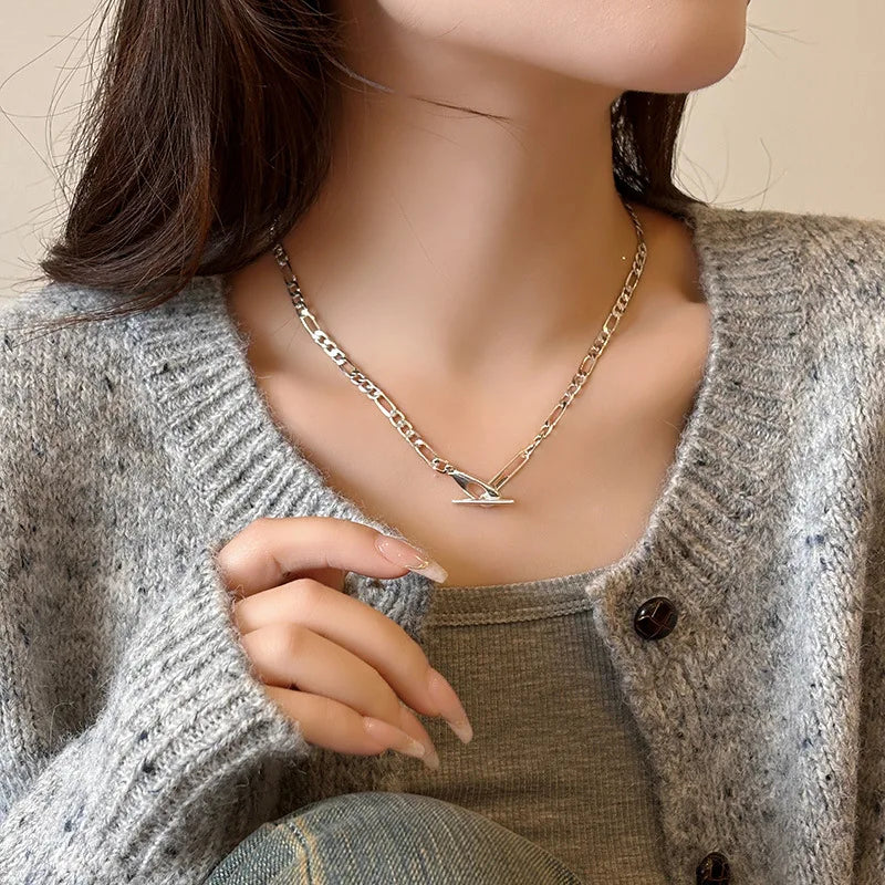 925 Sterling Silver Sideways Cuba Geometry Pendants Aesthetic Necklaces For Women Jewelry Elegant Accessories Money 925