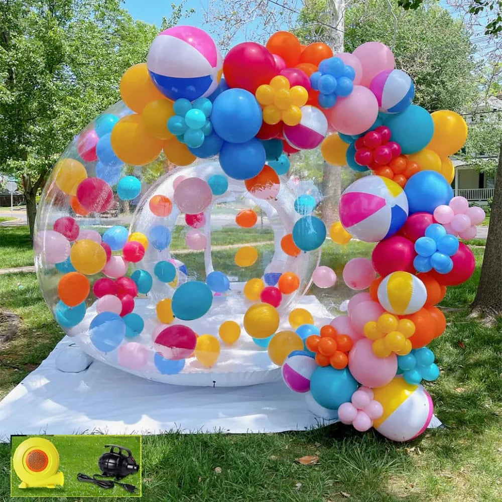 Inflatable Air Dome Tent  Party Hire Inflatable Transparent Bubble Tent With Balloons For Outdoor Show