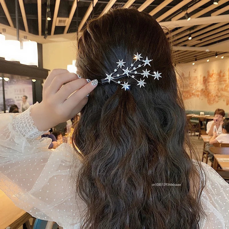 New Hair Clips Bling Star Rhinestone for Women Girls Female Hair Accessories Hairpins Fashion Jewelry Headwear for Gift
