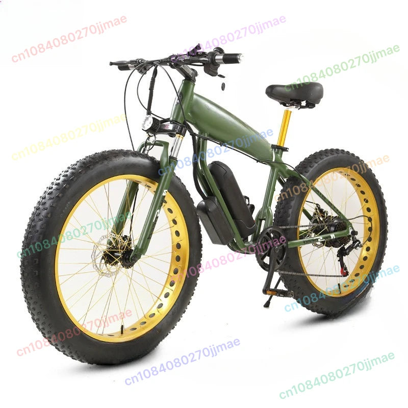 Hot-selling overseas popular 26-inch electric mountain bike snow fat tire moped shock-absorbing off-road vehicle