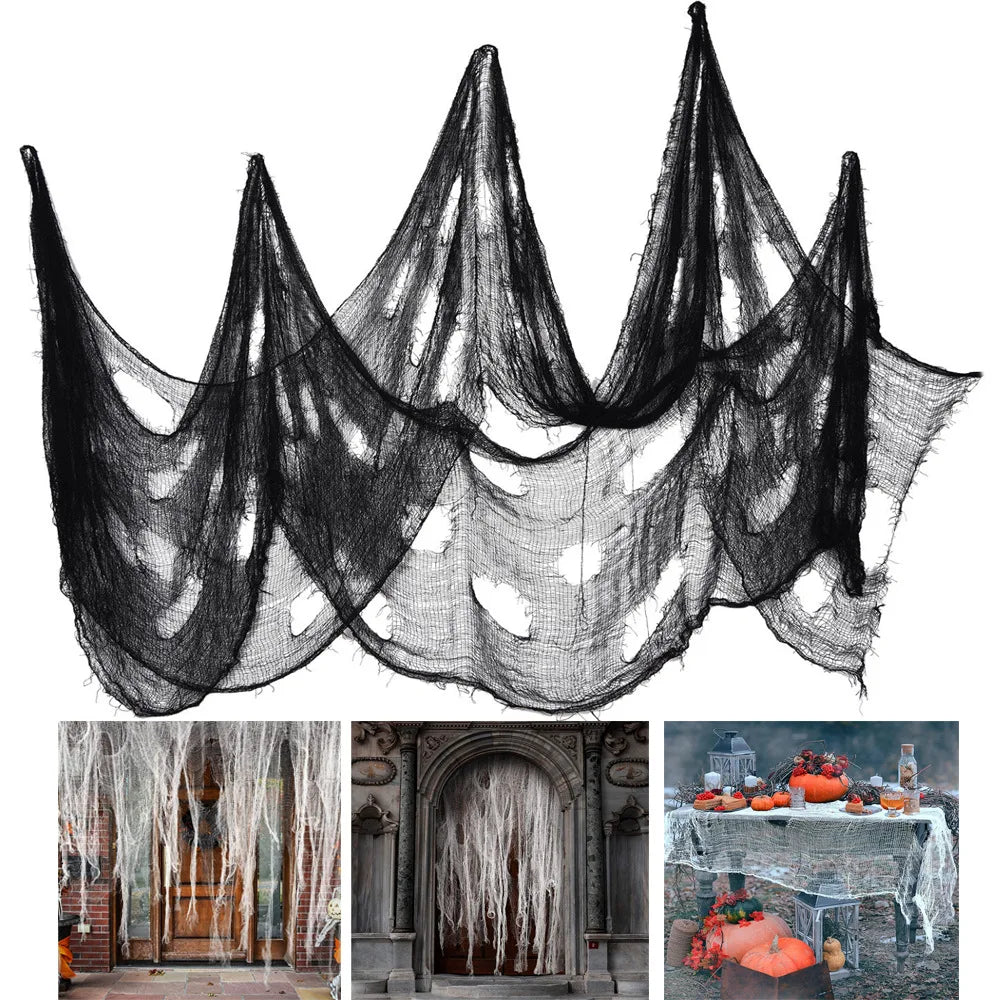 Halloween Gauze Decoration Haunted House Atmosphere Decor Accessories Scary Gauze Home Garden DIY Decoration Suplies Props