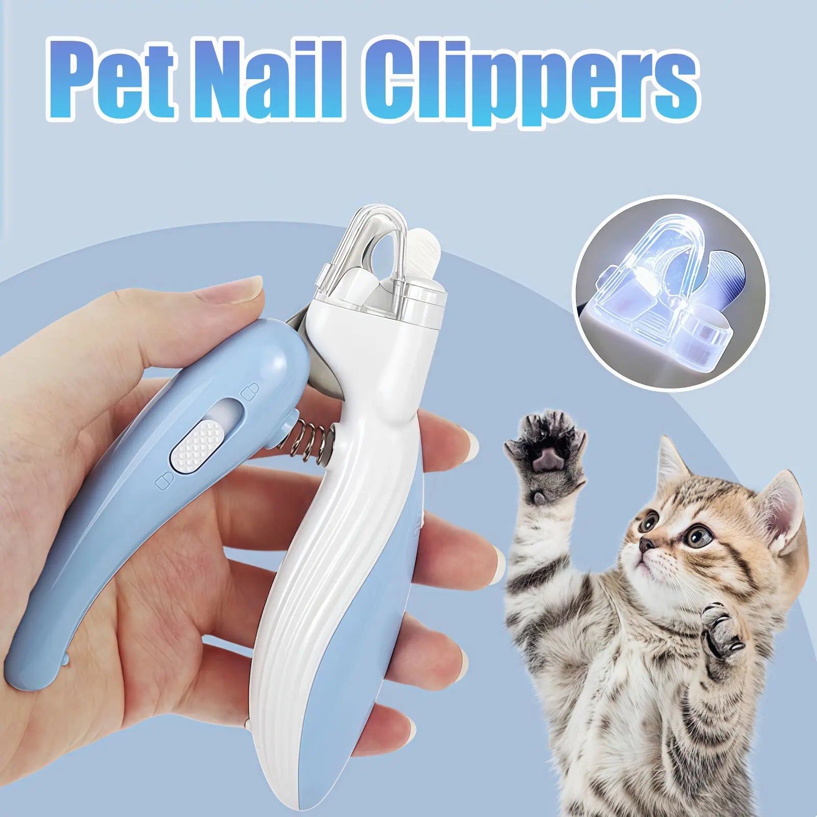 Professional Pet Nail Clippers with Led Light Pet Claw Grooming Scissors for Dogs Cats Small Animals Paw Nail Trimmer Pet Supply