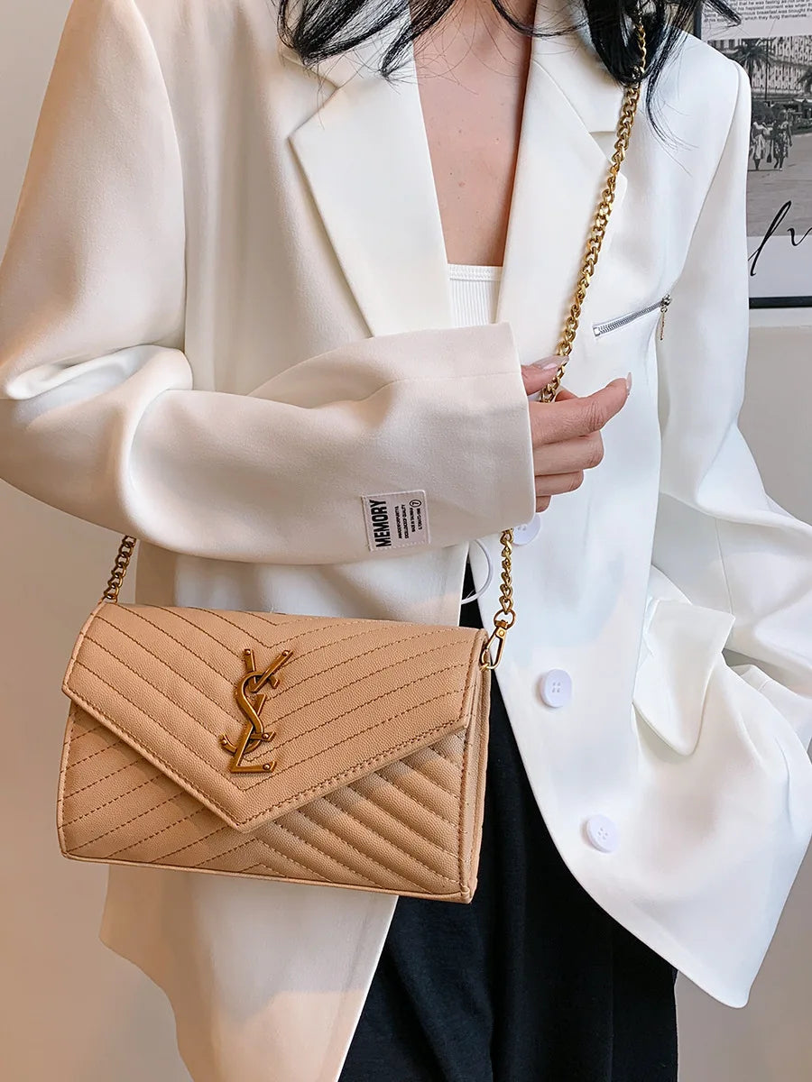 New Envelope Bag Women's Chain Crossbody Bag Commuter Mobile Phone Bag Niche Fashion Texture Bag Shoulder Bag For Women