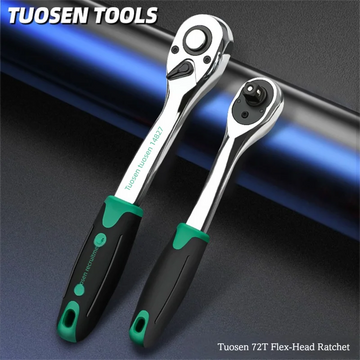 TUOSEN 3 size 72-Tooth Quick Release Ratchet Wrench- Multi-Function Hand Tool for Auto Repair & Maintenance