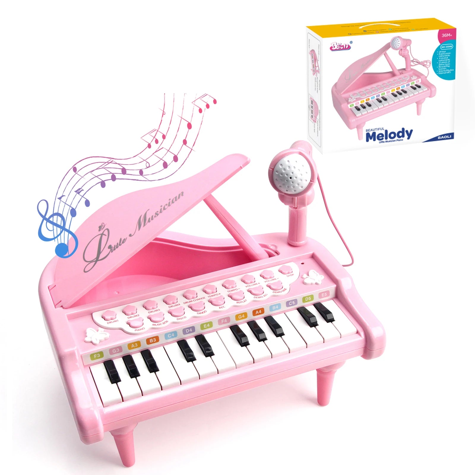 Children's Electronic Keyboard Piano Toys With Microphone Mini Piano Toys Kid Musical Instrument Educational Toys for Kid Gifts