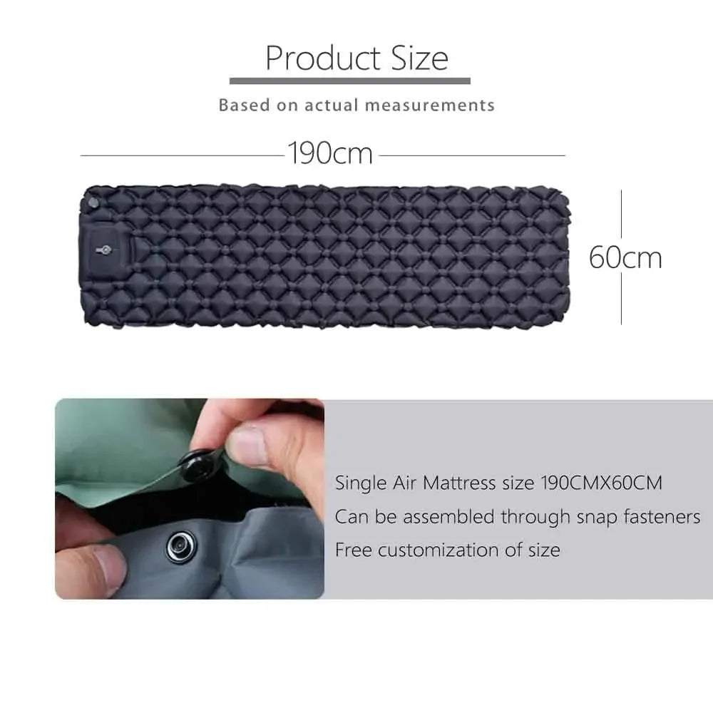 Camping Inflatable Air Mattress Portable Inflating Sleeping Mat Outdoor Air Cushion Sleeping Pads For Climbing Hiking Picnic