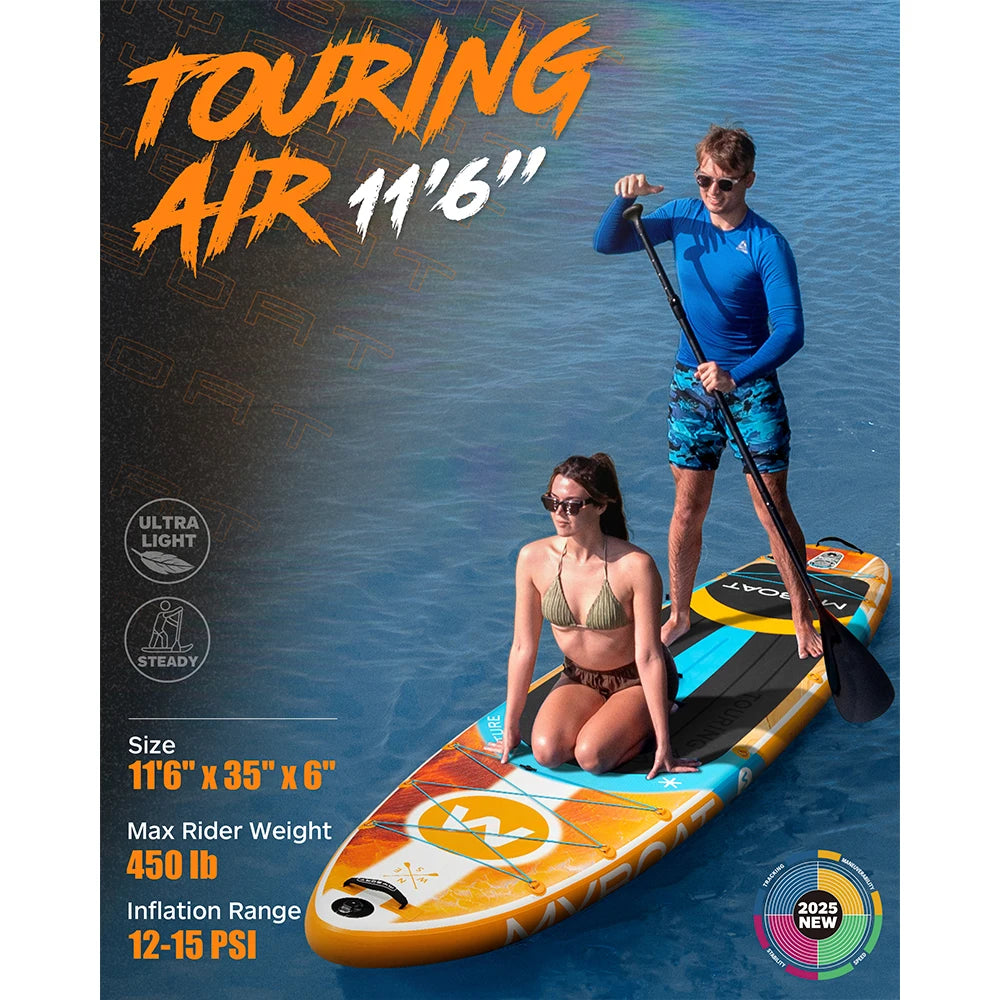 Myboat SUB Waterproof Inflatable Paddle Board 11'6''x34''x6''Adult Standing Style Aquatic Fishing With Accessories SUP сапборд