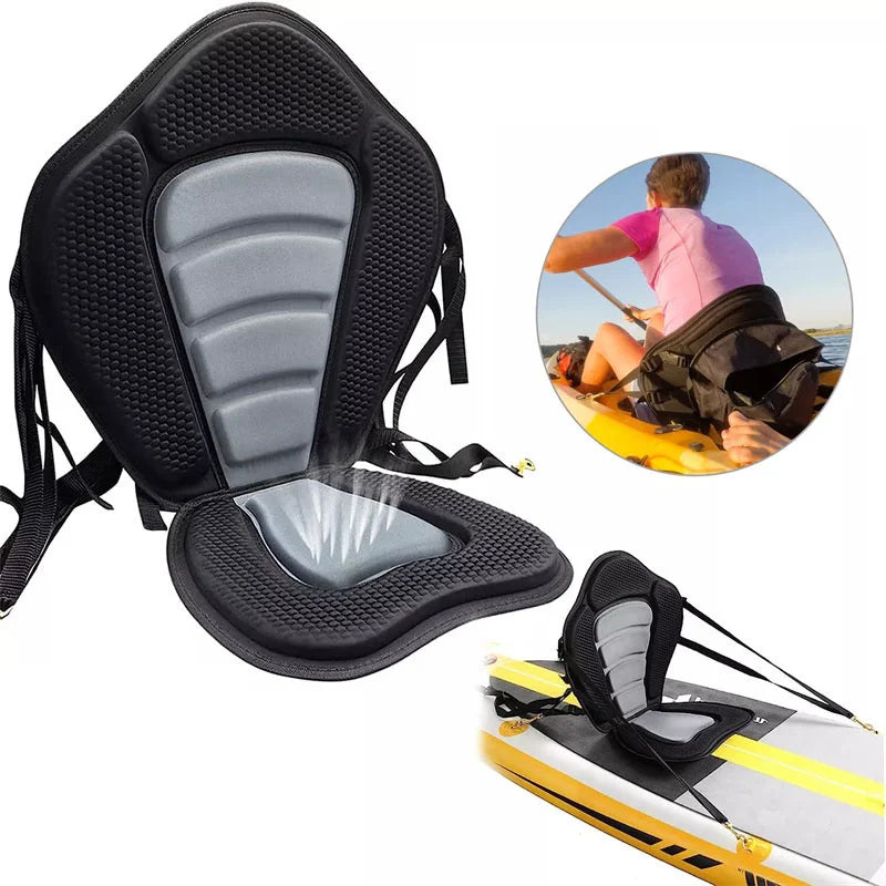 Adjustable Paddle Board Seat Padded Kayak Backrest With Detachable Storage Bag For Canoes Rowboats Fishing Boats