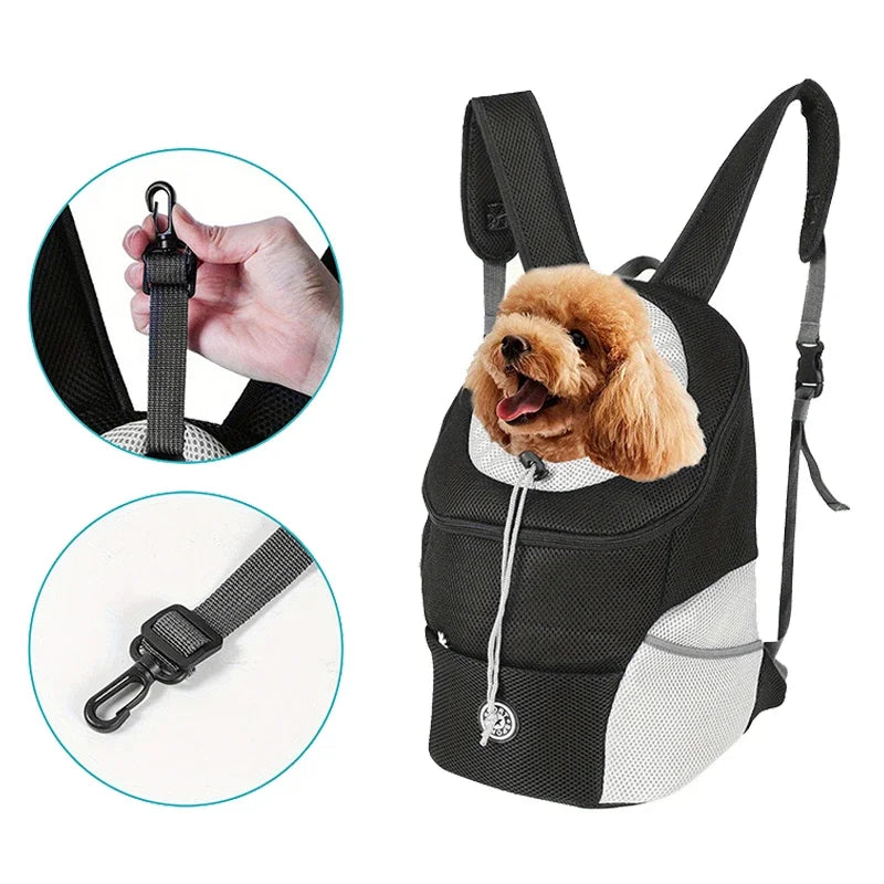 Portable Breathable Pet Backpack Travel Dog Cat Chest Bag Outdoor Pet Carrying Supplies