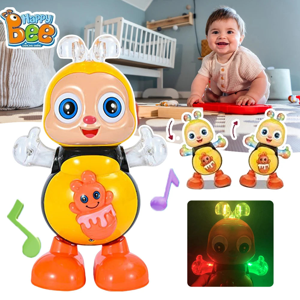 Vocal Toy Cartoon Bee Electric Toys With Sound Flash Lighting Sing Dance for Girls Boys Children Electronic Pets Music Toy Gifts