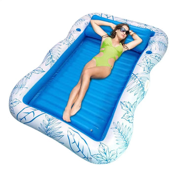 Adult Pool Floats Inflating Water Lounger Mat Soft Lounger  Water Floating Pad Swimming Floating Bed Lounger Beach Air Mattress