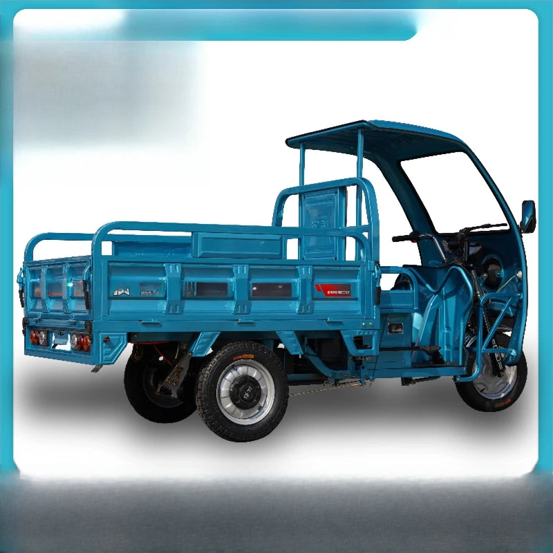 Electric tricycle stall truck pulling goods with shed load king battery car household freight three wheels