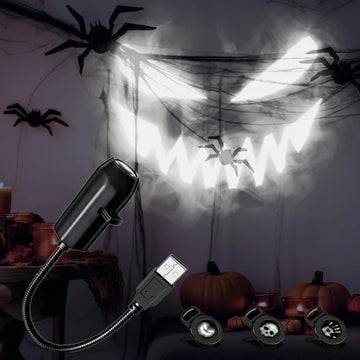 Halloween Theme USB Plug Projection Light Indoor Ceiling Projection Light Wall Ambient Light Holiday Decoration Light Adjustable