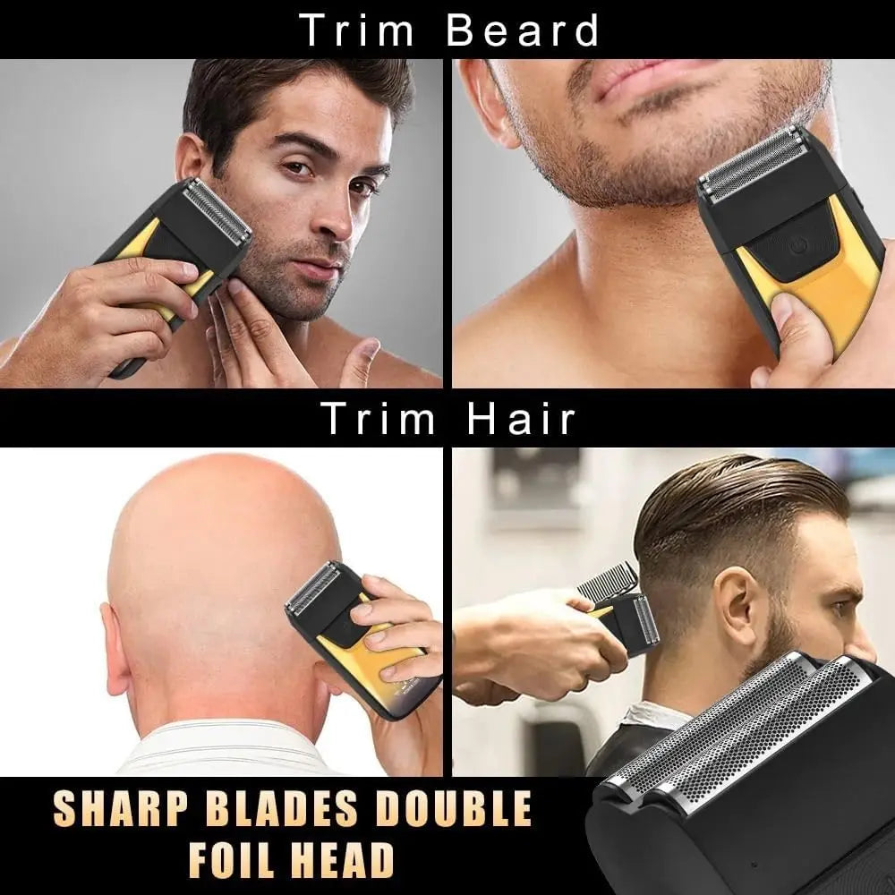 USB Rechargeable Electric Shaver for Men Cordless Beard Trimmer Shaving Barber Machines Hair Cutting Machine Trimmer for Men