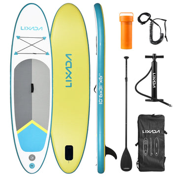 Inflatable Paddle Board Stand Up for Adult 6 Inch Thick SUP Paddleboard Water Sport Surf Set with Adjustable Paddle Pump