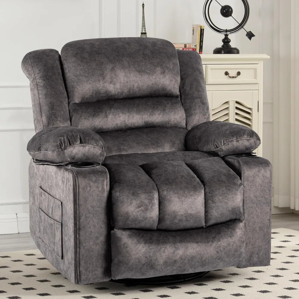 Recliner Chair Rocker Modern Ergonomic Lounge 360 Degree Swivel Single Sofa Seat Living Room Lounge Recliners on Clearance Foam