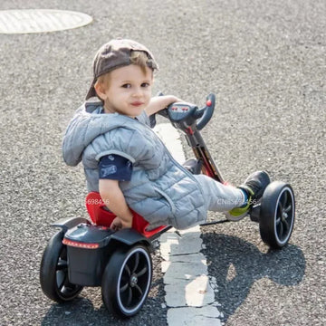 New Double Battery Foldable Electric Go Kart for Kids 2 8 Years Old 4 Wheel Ride On Car