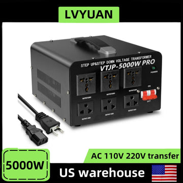 5000W/2000W Voltage Transformer 220V to 110V AC Voltage Converter home Power Supply US Socket/Plug Transfer