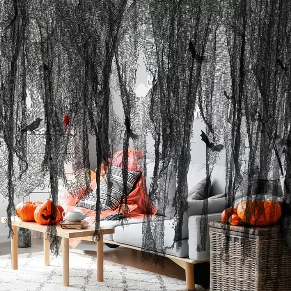 Halloween Gauze Decoration Haunted House Atmosphere Decor Accessories Scary Gauze Home Garden DIY Decoration Suplies Props