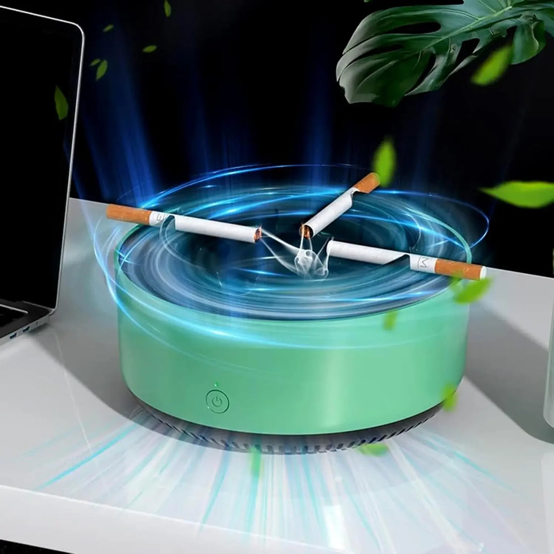 Portable Smokeless Ashtray Air Purifier Multi Filtration Removes Smoke Odor for Home Office Car Passive Smoking Protection