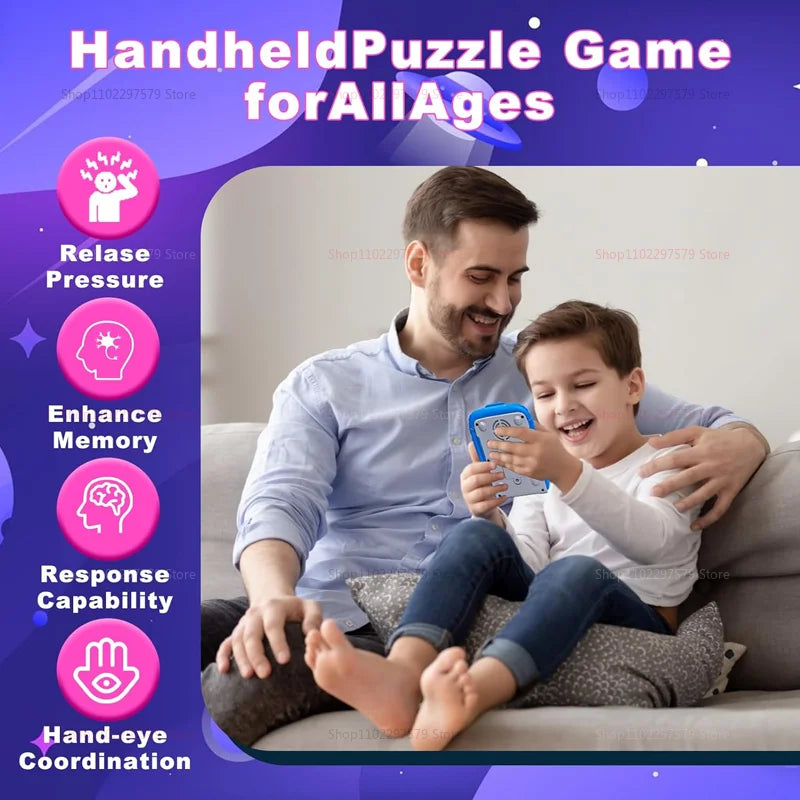 Electronic Music Rhythm Puzzle Game Machine for Kid Travel Toy Light Up Educational Sensory Table Game Toys for Learning and Fun