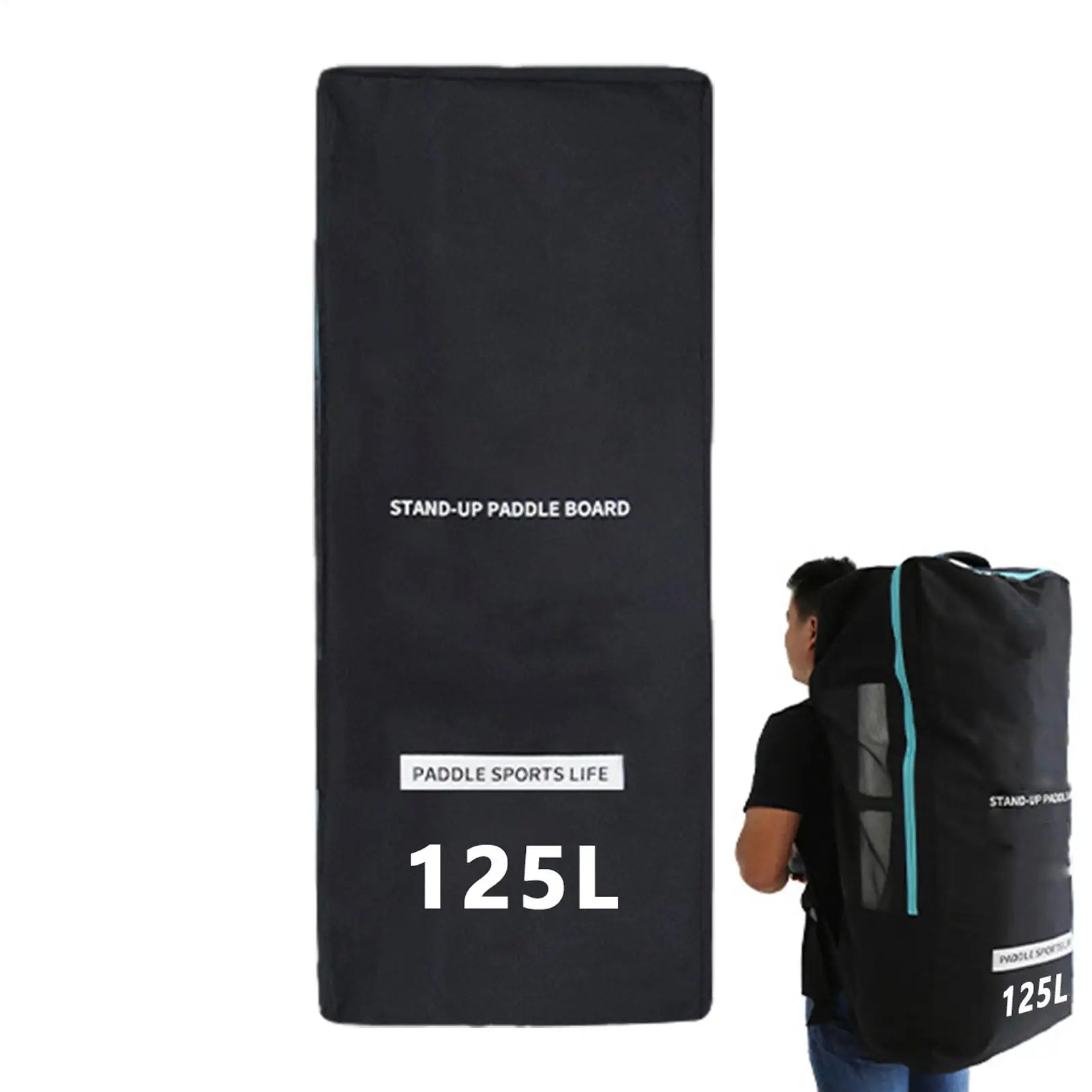 125L Inflatable Paddle Board Bag Foam Padded Cover Paddleboard Bags Dry Sack For Kayaking Rucksack Stand Up Paddle Boards