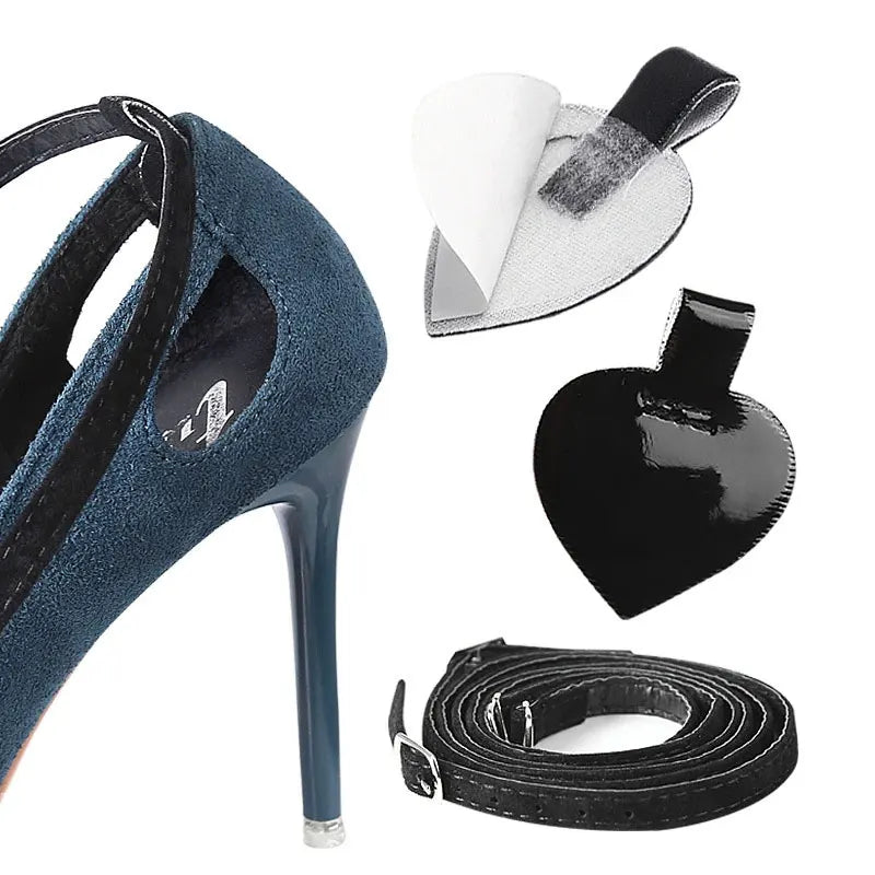 1 Set Detachable High Heels Anti Slip Shoe Straps and Heel Cushion Inserts Heel Straps for High Heels