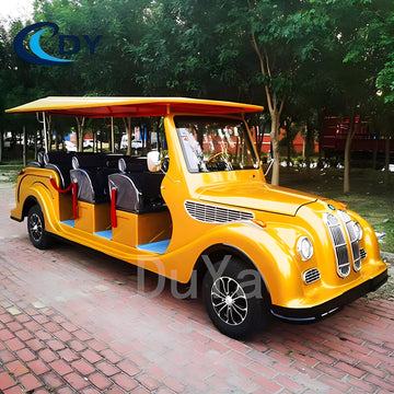 Electric vintage car, 8-seater retro car, sightseeing bus, three row 5+3-seater classic car wholesale