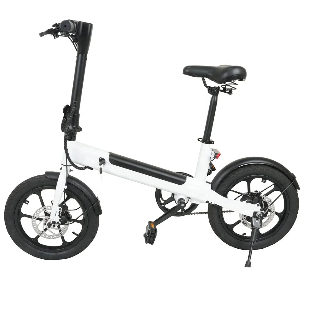 16-inch full suspension 350W 36V 7.8Ah battery brushless motor folding electric bicycle