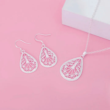 Jewelrytop 925 Sterling silver  necklaces for women fashion designer wedding engagement sets Christmas gift