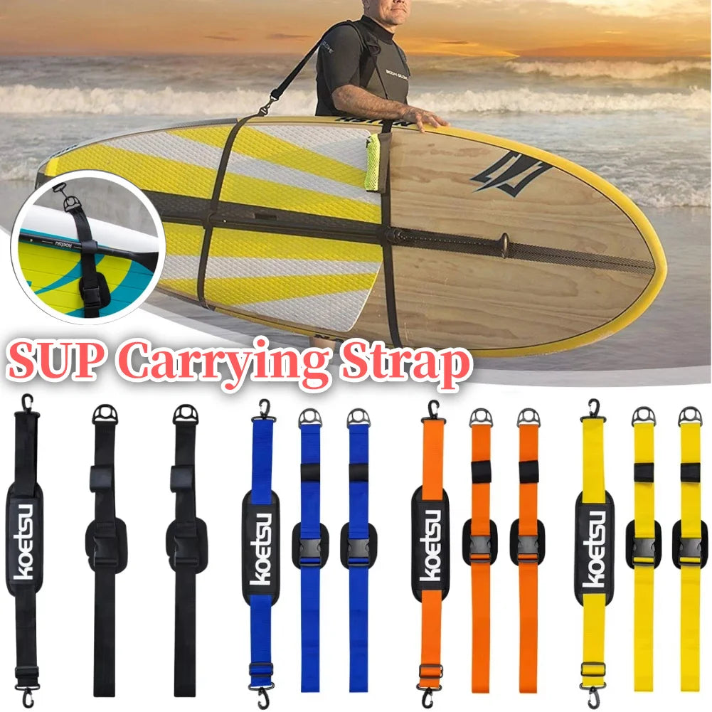 Adjustable SUP Carrying Strap Portable Surfboard Shoulder Strap Stand Up Surf Paddle Board Carrier for Paddleboards Surfboards