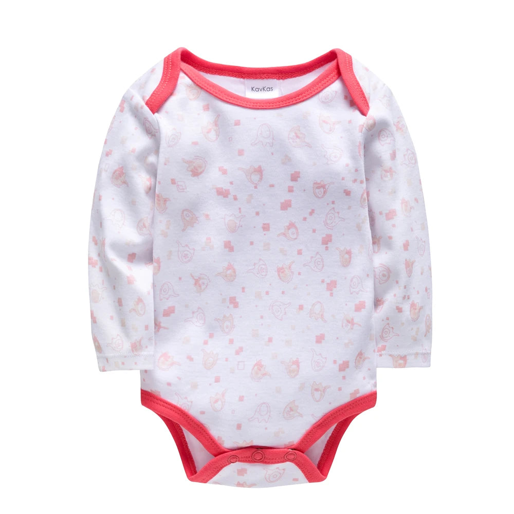 New Year 3 Pieces Baby Girl Clothing Set Pink Deer Christmas Red  Elephant Printing Baby Bodysuit  Kids Rompers Cotton for 3-24M