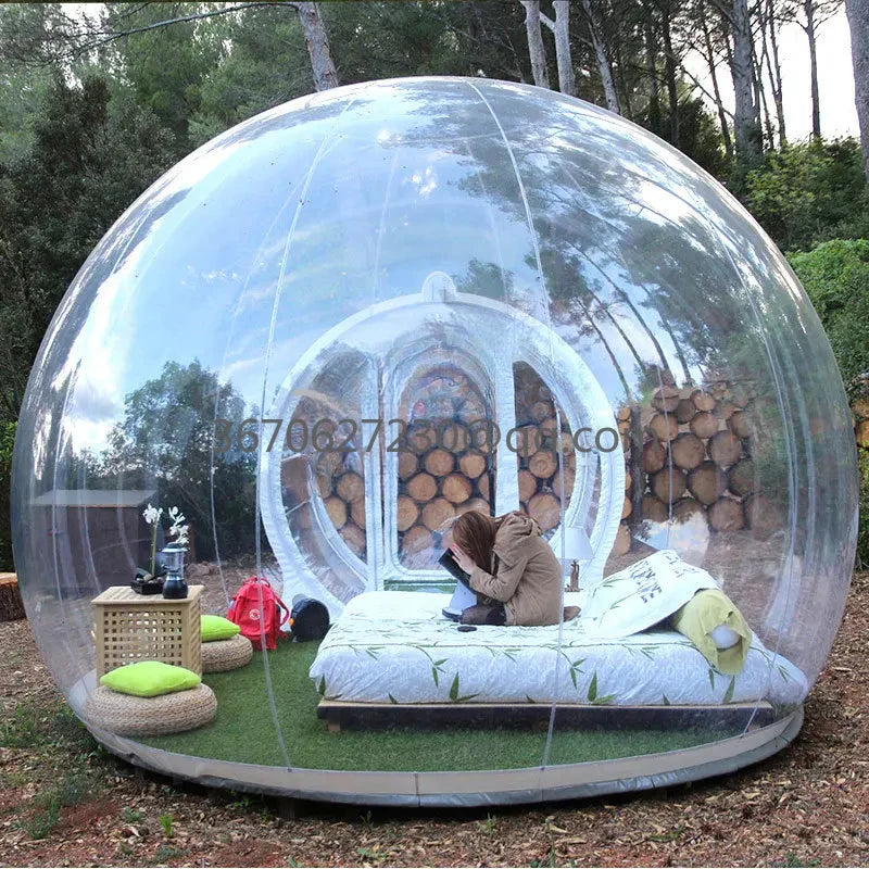 Outdoor Camping Inflatable Bubble Tent Large DIY Home House Backyard Camping Rain And Windproof Cabin Bubble Transparent Tent