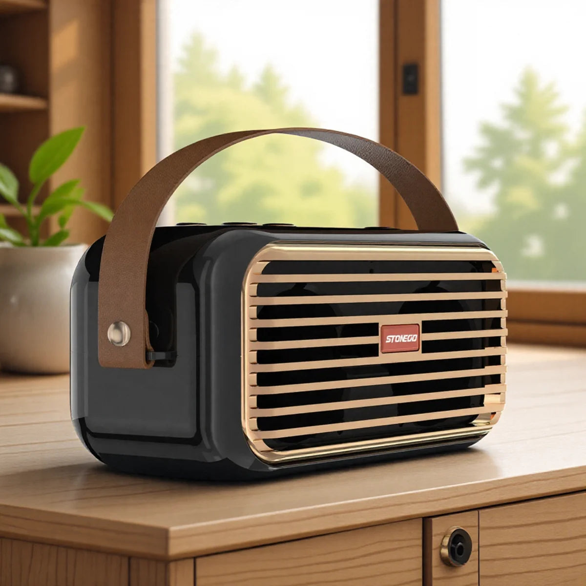 Wireless Bluetooth Speaker with Stereo Sound Extended Bass TWS Bluetooth 5 0 TF Card USB AUX Audio Input