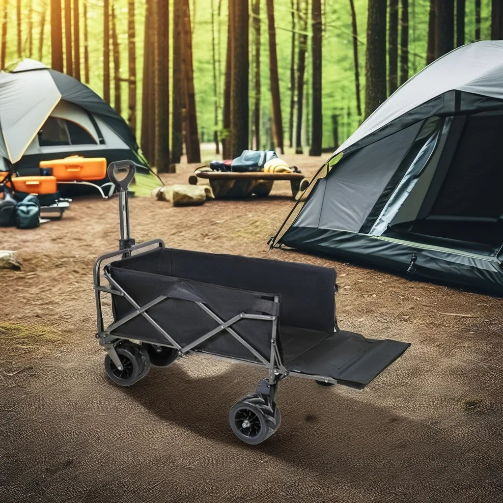 Electric Camping Cart, Folding and Pulling Outdoor Tent Cart