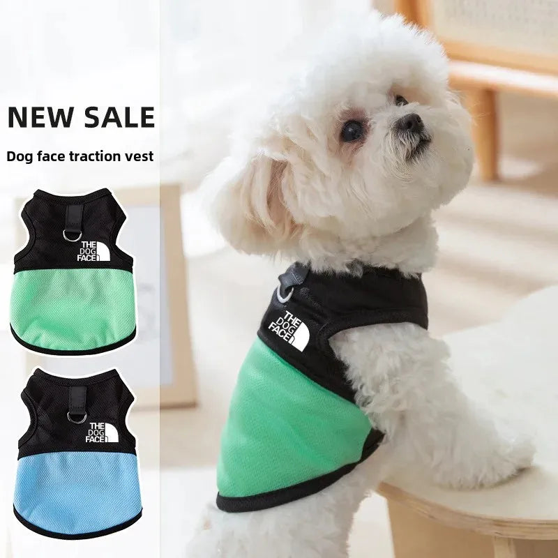 Summer Mesh Splicing Vest Thin Dog Clothes Pet Sunscreen Outdoor Wear Dog Jacket Spring Summer Pet Clothing Small Dog Clothes