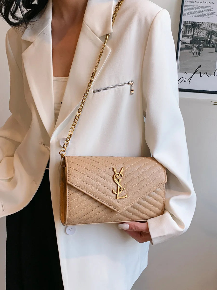 New Envelope Bag Women's Chain Crossbody Bag Commuter Mobile Phone Bag Niche Fashion Texture Bag Shoulder Bag For Women