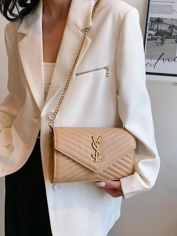 New Envelope Bag Women's Chain Crossbody Bag Commuter Mobile Phone Bag Niche Fashion Texture Bag Shoulder Bag For Women