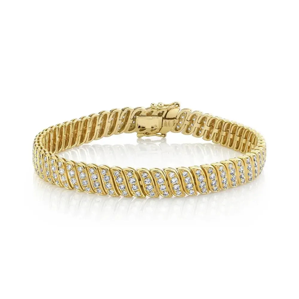 2025 New iced out bling cz snake chain bracelet 5A bling bling cubic zirconia high quality classic trendy women chain jewelry