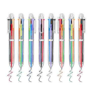 1/3/6pcs Transparent Cartoon Ballpoint Pen 6color Creative Cute Colorful Swivel Supplies Educational School&Office Supplies TMZ