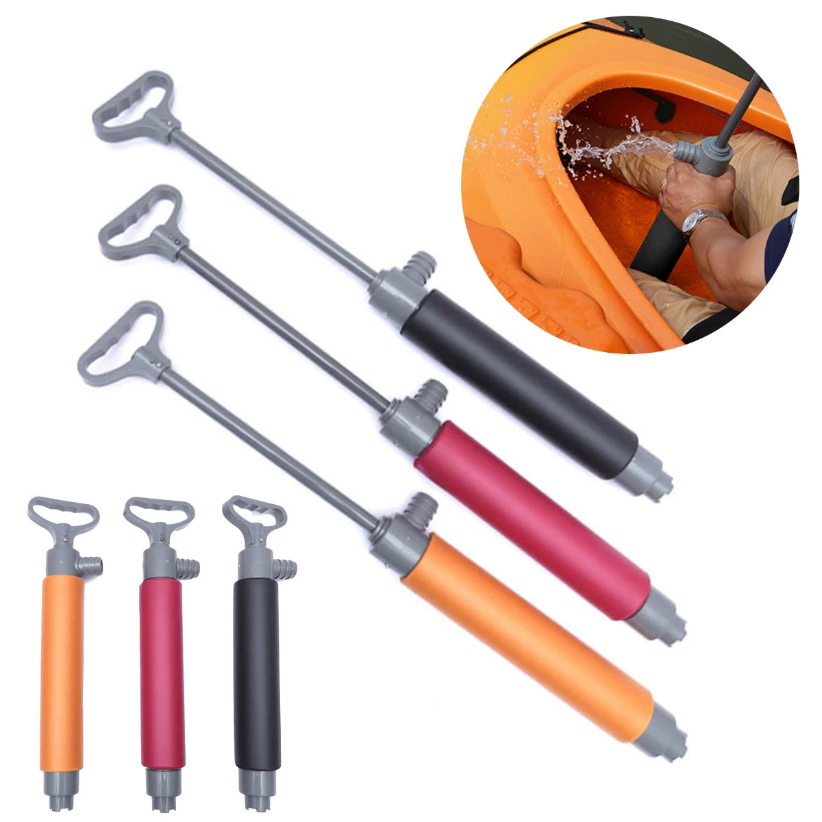 46CM Portable Kayak Manual Pump Floating Hand Bilge Pump Canoe Boat Accessories for Outdoor Survival Emergency Rescue Supplies