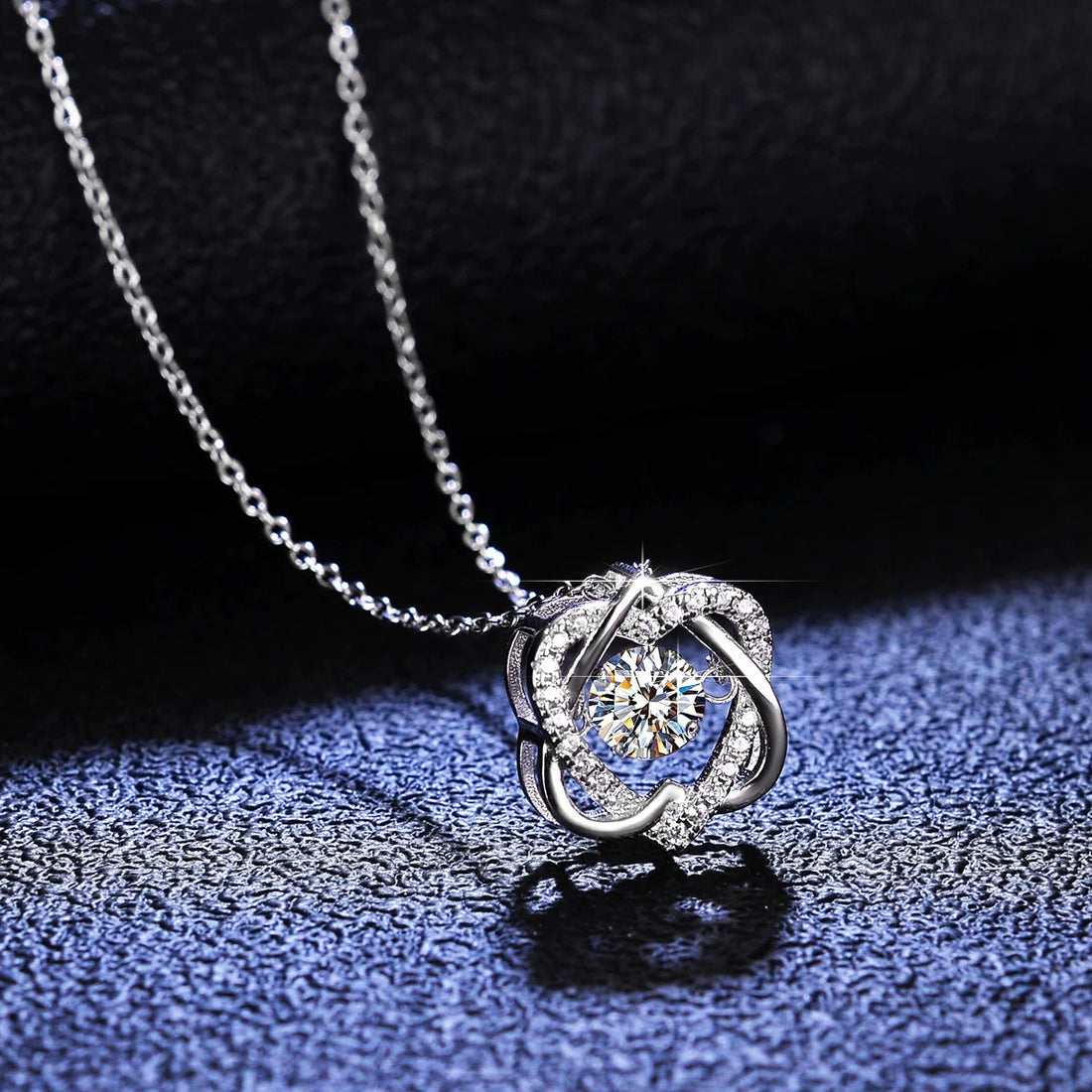 0.5ct GRA Moissanite Necklace for Women Sparkling Simulated Diamond Pendant Beating Heart S925 Silver Fine Jewelry Gift