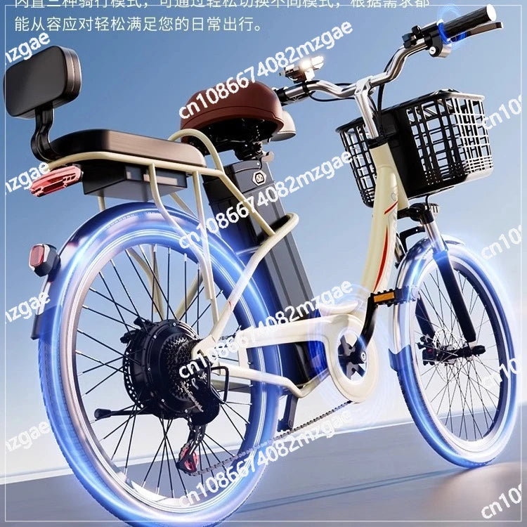 Electric bicycle, adult daily commute, assisted transportation, battery car, leisure station wagon