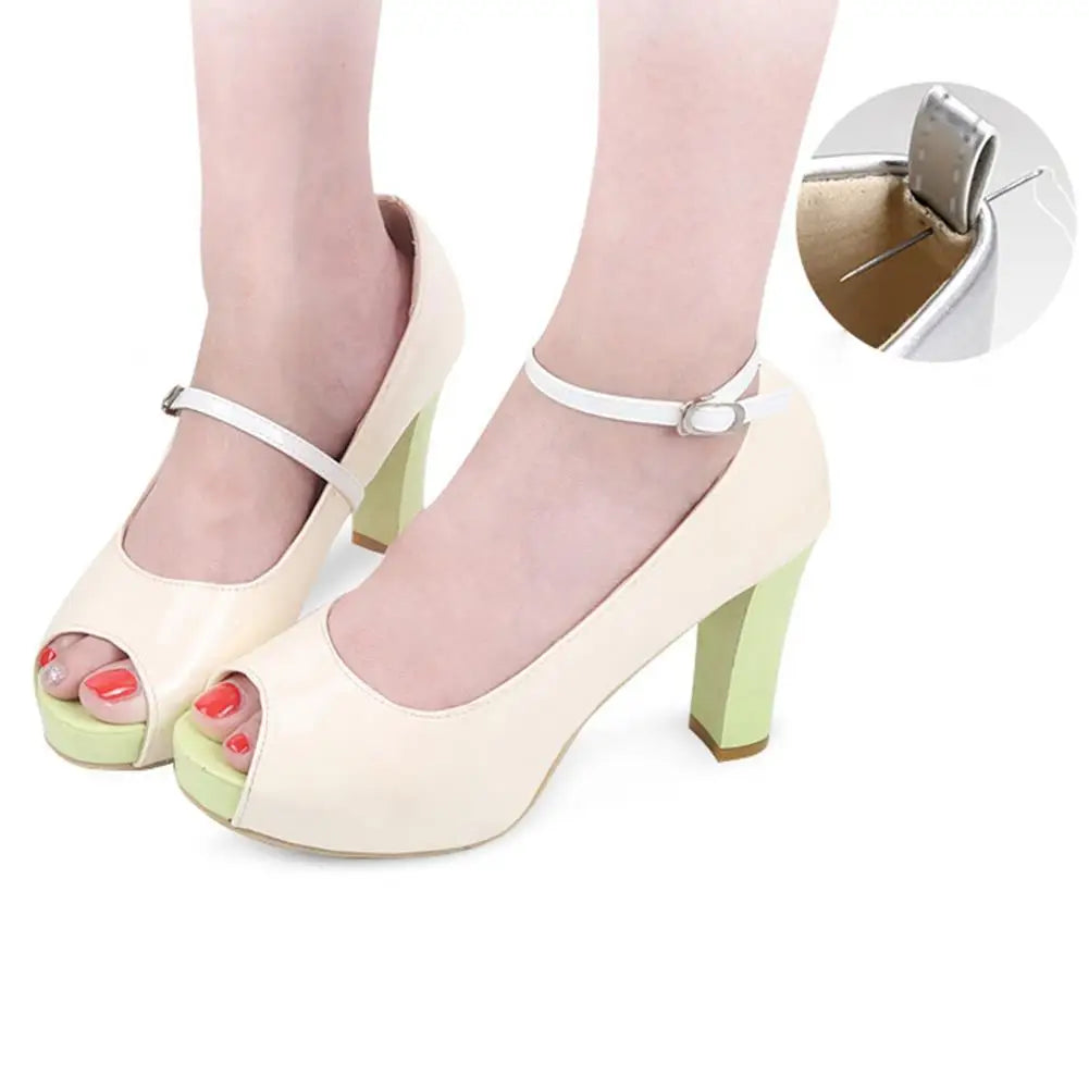 Women High Heels Holding Anti-skid Straps Adjustable PU Leather Bundle Shoelace Metal Buckles Ankle Shoe Belt Foot Accessories