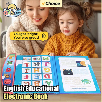 Children Electronic Book English Educational Sound Reading Machine Smart Electronic Books Story for Kids Students Children Gifts