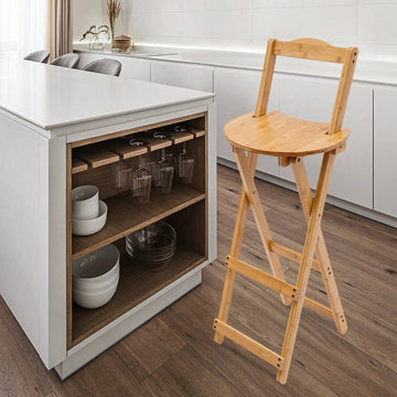 Folding Bar Stools With Backs Counter Stools Lightweight High Load-Capacity